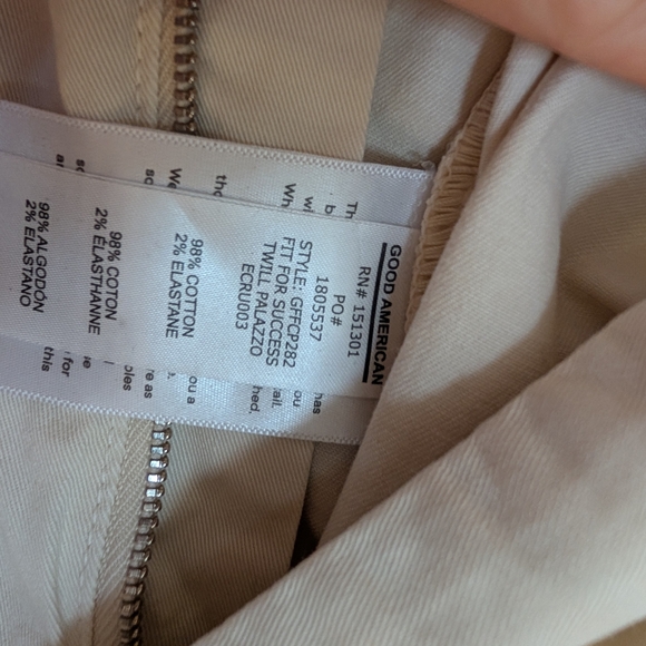 Good American Cream Denim Overalls - Picture 7 of 9